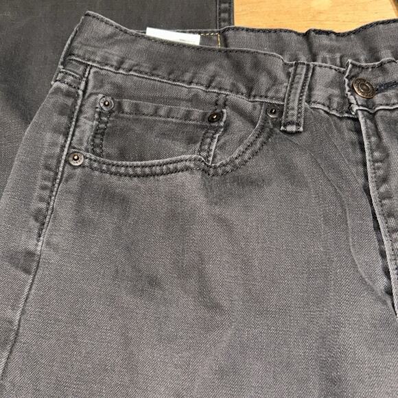 Mens Levi's 505 Black Straight Jeans Classic Style Size 31 - Picture 7 of 12